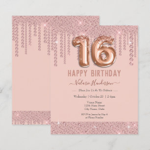Lámina Perforaciones de Diamante Rosa Felices 16 Años