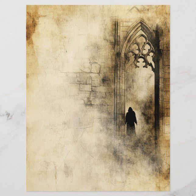 Lámina Pergamino vintage de Rezo de Biblia Cristiana (Anverso)