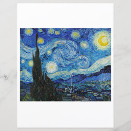 LÁMINA PERIÓDICO DE SCRAPBOOK : VAN GOGH : LA NOCHE DE ST