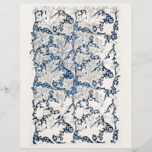 LÁMINA PERIÓDICO DE SCRAPBOOK : WILLIAM MORRIS : WALLFLOW