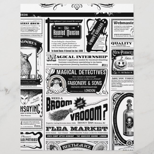 Lámina periódico espeluznante (Anverso)