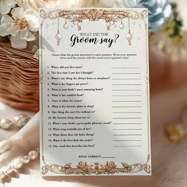 Lámina Perlas Prosecco ¿qué dijo el Groom? (Subido por el creador)