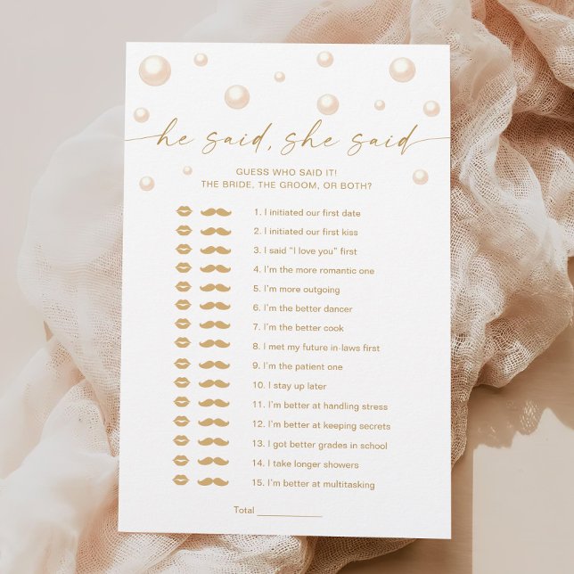 Lámina Perlas y ducha de novia prosecco que dijeron juego (Subido por el creador)