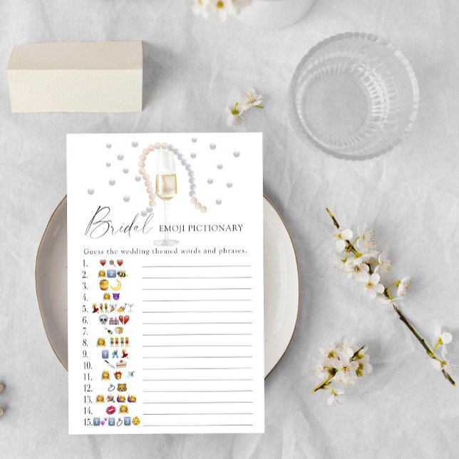 Lámina Perlas y emoji de novias Prosecco Juego de picnic (Subido por el creador)