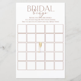 Lámina Perlas Y Prosecco Bridal Shower Bingo Juego