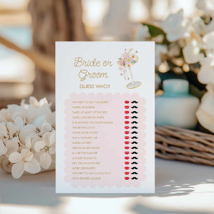 Lámina Perlas y Prosecco Bride o Groom Shower Game