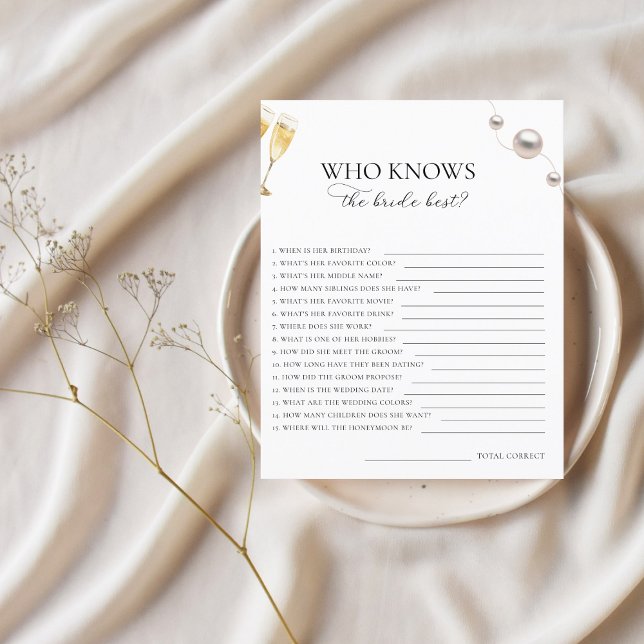 Lámina Perlas y Prosecco que conocen el mejor juego de no (Subido por el creador)