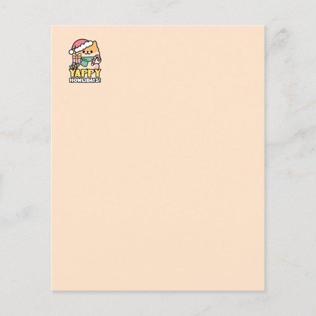 Lámina Perrito Navideño Adorable - Yappy Howlidays  (Anverso)