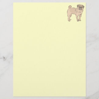 Lámina ¡Perro de PUG parado solo lindo!