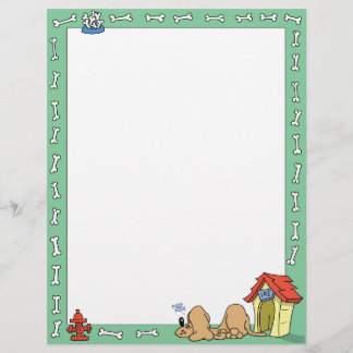 Lámina Perro durmiente y casa de perros