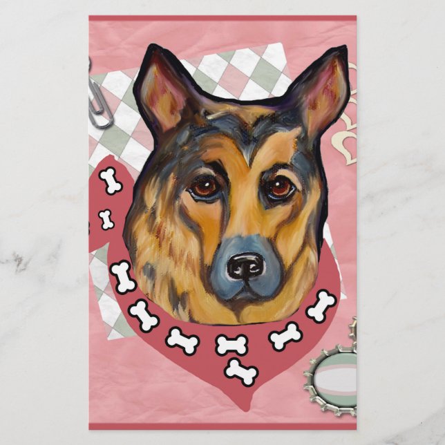 LÁMINA PERRO PASTOR ALEMÁN (Anverso)