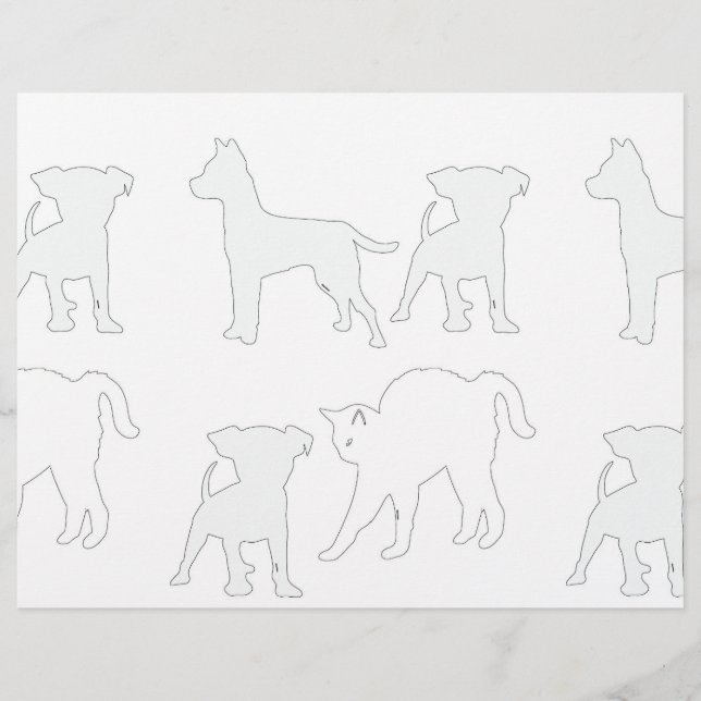 Lámina Perros Y Gatos Colorantes Placemat (Anverso)
