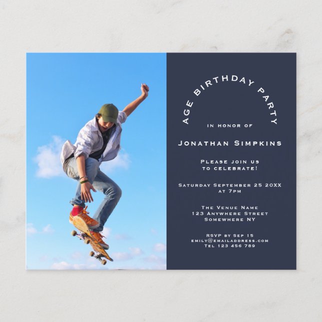 Lámina Persona de fotografía de presupuesto Invitación a  (Anverso)