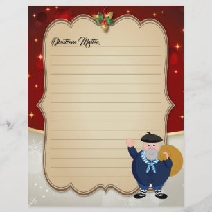 Lámina Personaliza, Navidades Olentzero Navidad carta:
