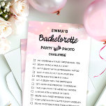 Lámina Personalizable Bachelorette Scavenger Hunt<br><div class="desc">¡Bonito juego de caza de scavenger para la soltera del personalizable! Puedes personalizarlo con los desafíos de tu juego y el nombre de la novia.</div>