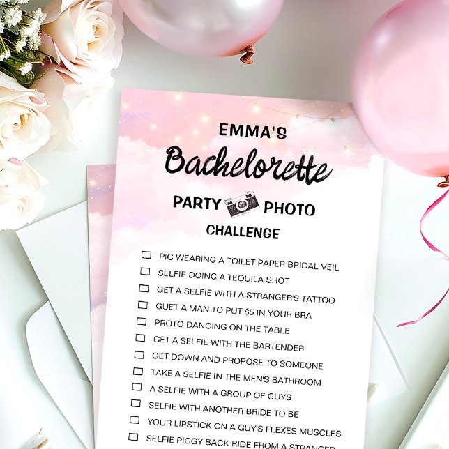Lámina Personalizable Bachelorette Scavenger Hunt (Subido por el creador)