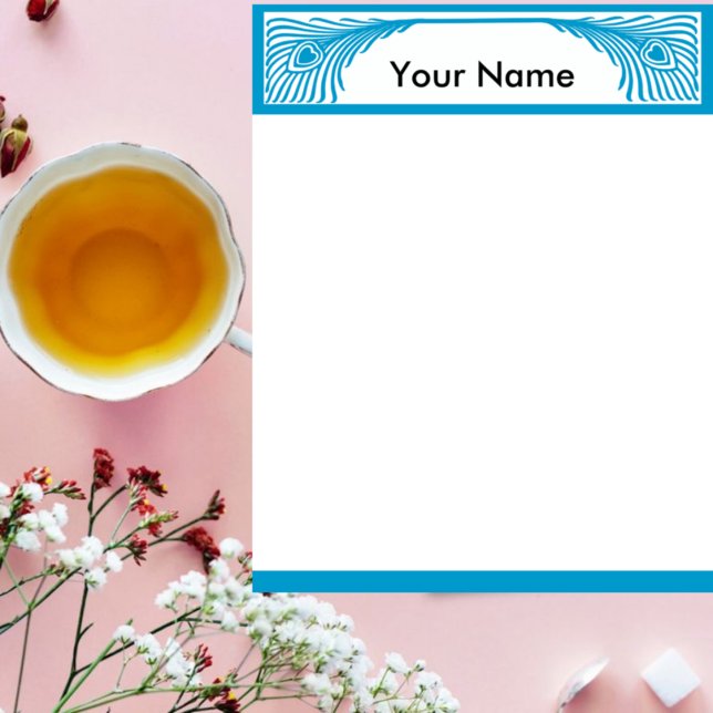 Lámina Personalizable del borde de la pluma de pavo real (Subido por el creador)