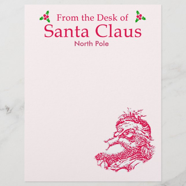 Lámina Personalizable desde la mesa de Santa Claus (Anverso)