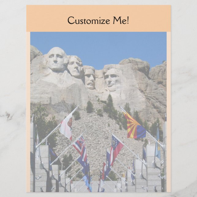 Lámina Personalizable Mt Rushmore Souvenir (Anverso)