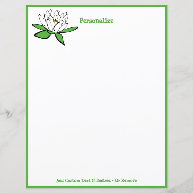 Lámina Personalización del yoga Zen de flores de Lotus (Anverso)