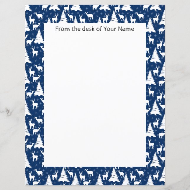 Lámina Personalizado azul de la Marina de los Pinos Nórdi (Anverso)