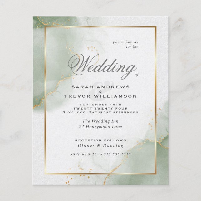 Lámina Personalizado - Boda Presupuestario Oro Sabio Muta (Anverso)