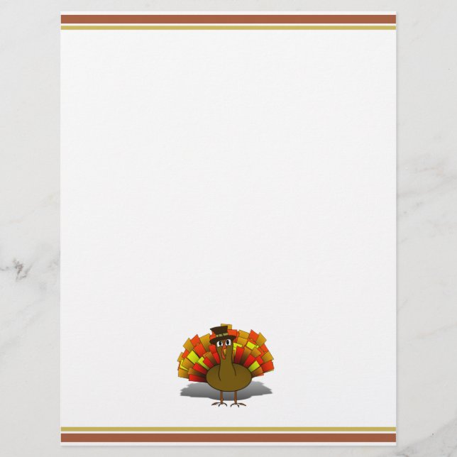Lámina Personalizado de Acción de Gracias Peregrino Turqu (Anverso)