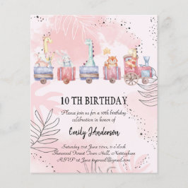 Lámina PERSONALIZADO de acuarela de PRESUPUESTO Animales 