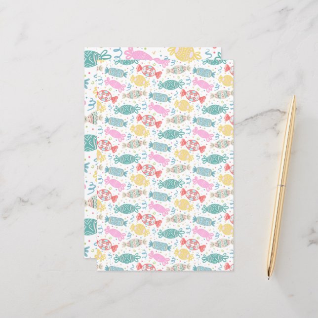 Lámina Personalizado de caramelos festivos multicolores (Anverso/Reverso In Situ)