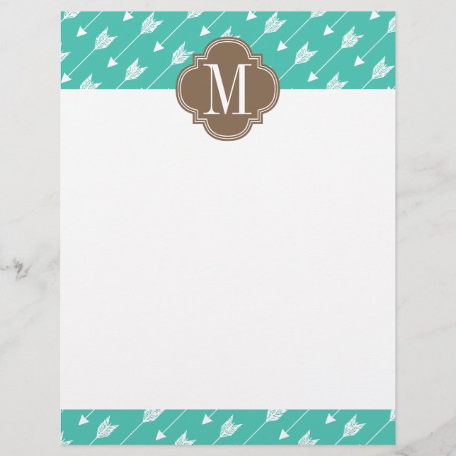 Lámina Personalizado de Flores Tribales Girly Turquesa y  (Anverso)