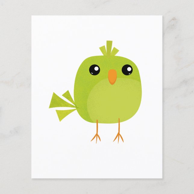 Lámina Personalizado de pájaro verde (Anverso)
