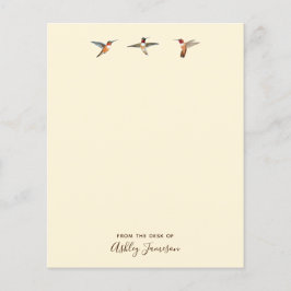 Lámina Personalizado Ecru Hummingbird Stationery Paper