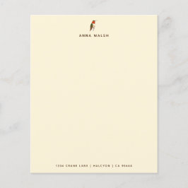 Lámina Personalizado Ecru Hummingbird Stationery Paper