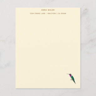Lámina Personalizado Ecru Lucifer Hummingbird Stationery 
