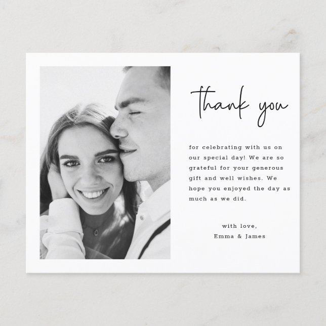 Lámina Personalizado mínimo de presupuesto Boda de fotos  (Anverso)