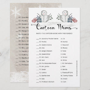 Lámina Personalizado Moms Snowman Baby Shower