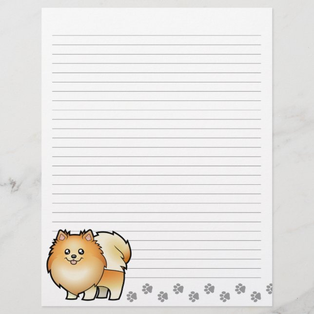 Lámina Personalizado Pomeranian (Anverso)