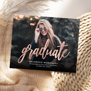 Lámina Personalizado Rosa de fotografía Invitación de gra