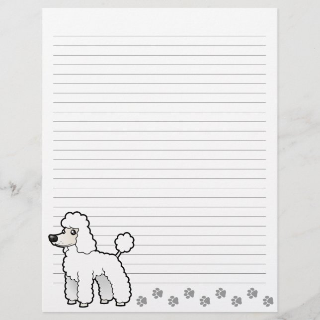 Lámina Personalizado Standard/Miniature/Toy Poodle (corte (Anverso)