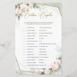 Lámina Personalizados Parejas de boho ruidoso y verde a l