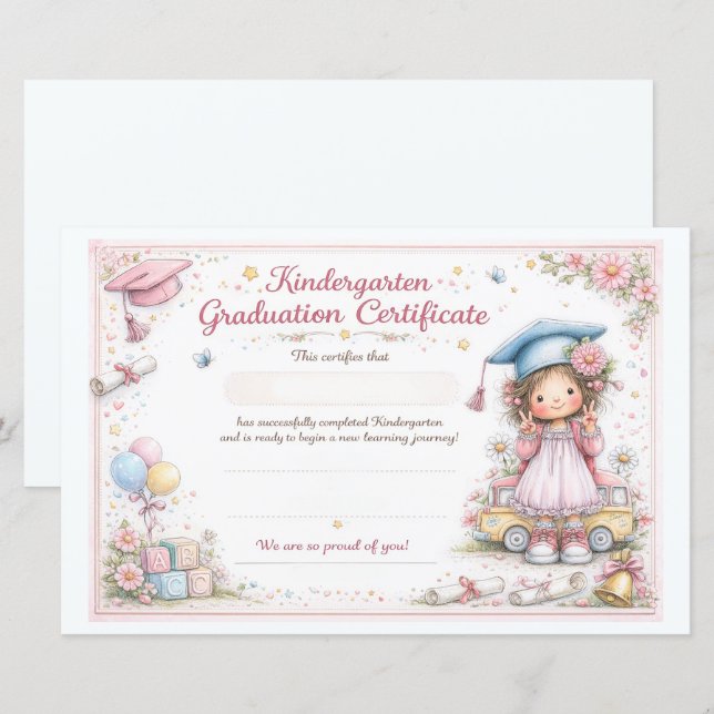 Lámina Personalized Early Learning Graduation Certificate (Anverso / Reverso)