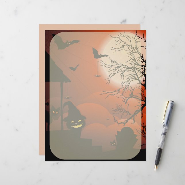 Lámina Pesadilla de la luna sangrienta de Halloween (Anverso/Reverso In Situ)