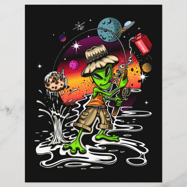 Lámina Pescador Espacial (Anverso)