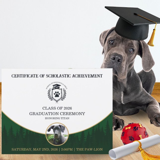 Lámina Pet Graduation Certificate Dog Training Diploma (Pet Graduation Certificate Dog Training Diploma
)