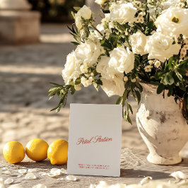 Lámina Petal Station Vintage Red & Ivory Boda Rótulo