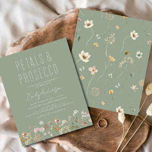 Lámina Petales de flores silvestres y ducha de novia Pros