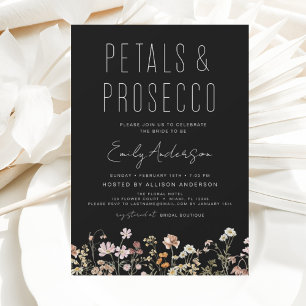 Lámina Petales de flores silvestres y invitación al profc