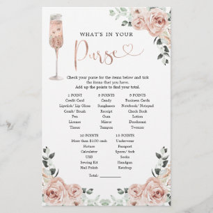 Lámina Petales Rosas rosados y juego de bolsos Prosecco