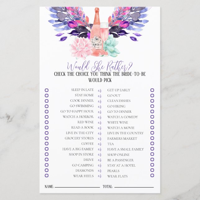 Lámina Petales y juego de novias Prosecco Prefiere (Anverso)