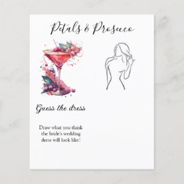 Lámina Petales y Prosecco Adivinan Vestido Nodal Shower J